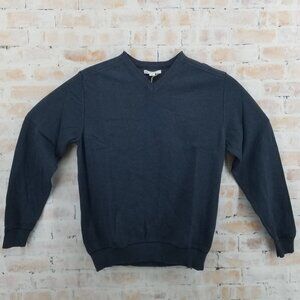 NWT Cutter & Buck Broadview V-Neck LS Sweater Navy Blue Heather Men's Small